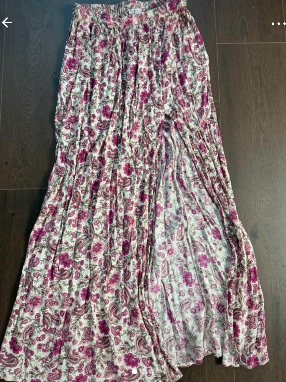 Patrons of Peace Pink and Cream Paisley Maxi Skirt